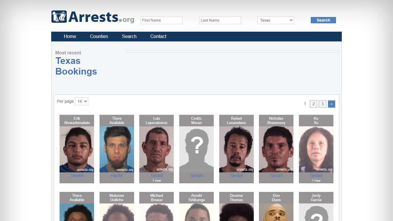 Texas Arrests and Inmate Search